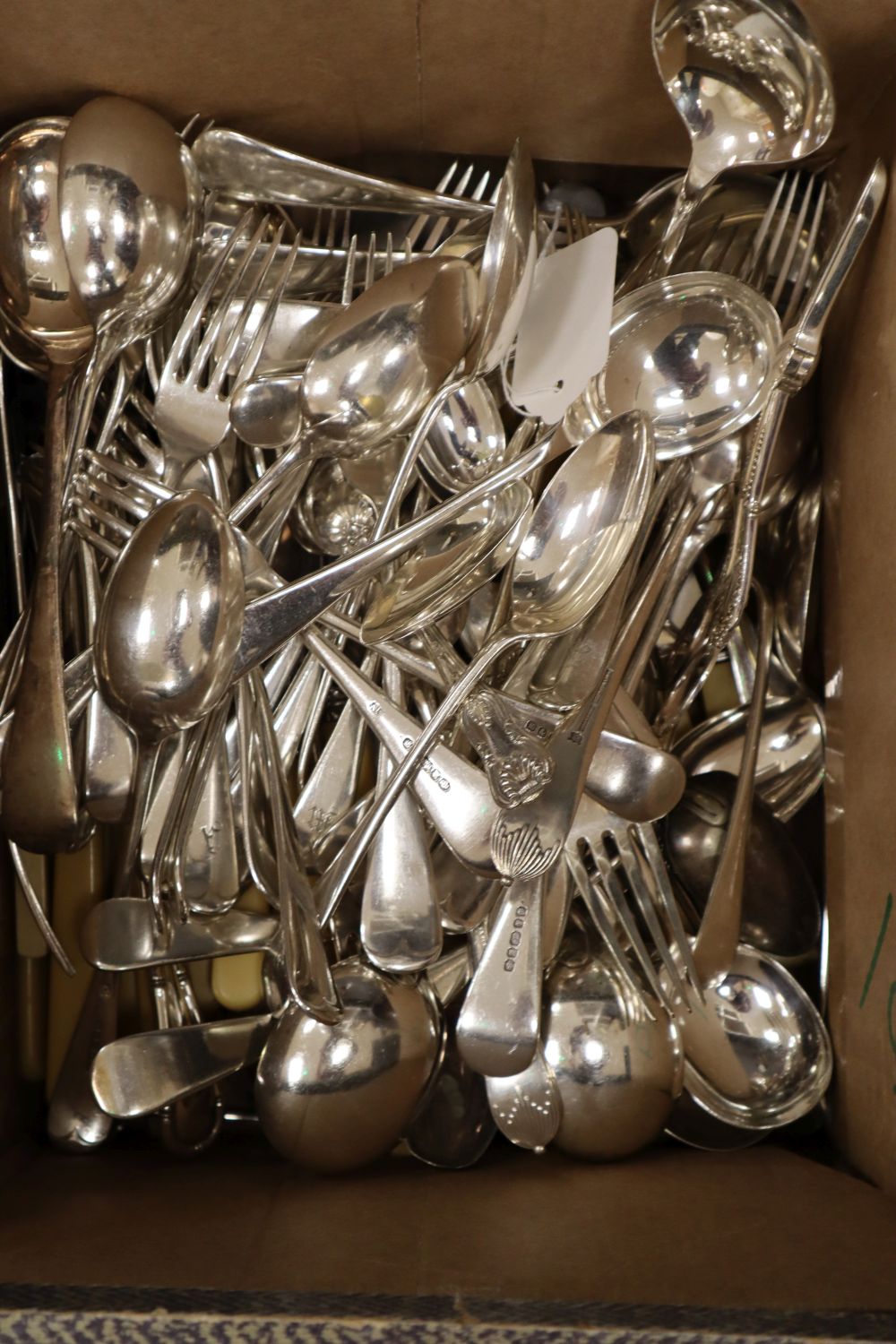 A quantity mixed cutlery and plated items